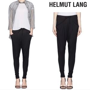 Helmut Lang Black Harem Jogger Pants